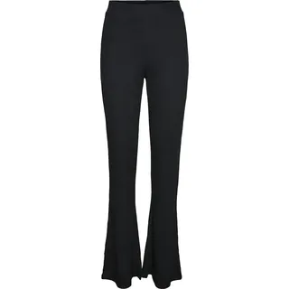 Noisy May Gerippte Ausgestellte Hose mit elastischem Bund Größe: M - Schwarz - 38