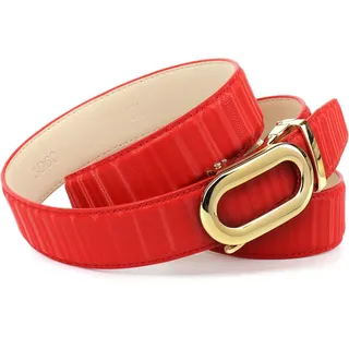 Ledergürtel ANTHONI CROWN, Damen, Gr. 95, rot, Rindsleder, Gürtel Ledergürtel