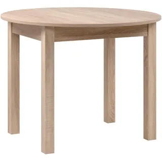 P & B Esstisch , Sonoma Eiche , Holzwerkstoff , rund , eckig , 100x75x100 cm , ausziehbar , Esszimmer, Esstische, Esstische ausziehbar