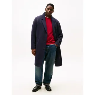 Wollmantel "BT-DC WOOL MIX", Herren, Gr. XXL, desert sky, Web, Obermaterial: 75% Wolle, 25% Polyamid, TOMMY HILFIGER BIG & TALL, normal ca. Mitte Knie, Mäntel Wollmantel, Große Größen, Reverskragen