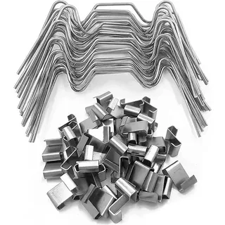 INF Gewächshausklemmen aus Edelstahl 50-teilig - Silber