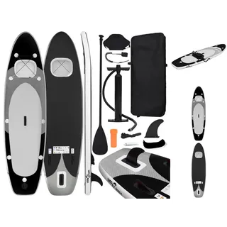 vidaXL SUP-Board-Set Aufblasbar Schwarz 330x76x10 cm