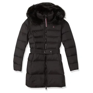 Tommy Hilfiger Damen Sorona Padded Belted Coat WW0WW37490 Gepolsterte Mäntel, Schwarz (Black), XXS