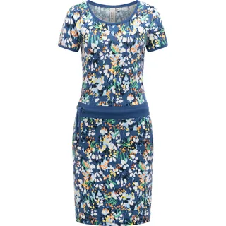 Sommerkleid RAGWEAR "Sommerkleid Baomi Tropic YOUMODO", Damen, Gr. M, N-Gr, blau (night blau), Obermaterial: 100% Baumwolle CO., Kleider Sommerkleid