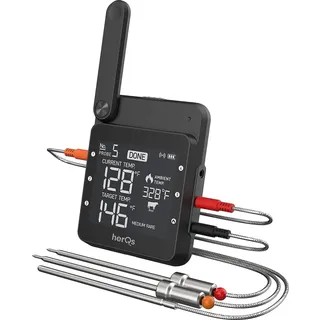 herqs Grillthermometer Metall schwarz