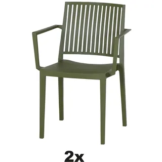 Siena Garden Stapelsessel-Set Lane 2-teilig 2 St. grün