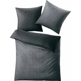 KLEINE WOLKE Wendebettwäsche »Punto« 2 Stk., tlg. mit graphischem Muster, grau