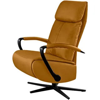 W.Schillig Relaxsessel rumbaa Mikrofaser 68 x 113 x 83 cm Gelb mit Doppelmotor