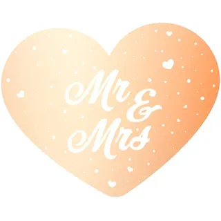 Folat Hochzeit Türschild Roségold