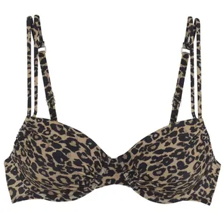 VIVANCE Bügel-Bikini-Top Damen schwarz nougat bedruckt Gr.38 Cup D