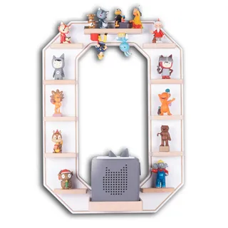 BOARTI Kinderregal Holz Regal Buchstabe O 40 cm weiß