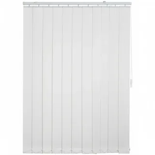 Lamellenvorhang Komplettset Nach Maß, Vertikaljalousie 97mm, Verdunkelung Verdunkelungsjalousie Innen, Lamellenvorhänge für Tür Und Fenster, 60-320cmW X 100-300cmH Weiß(W150x130cm)