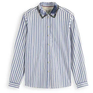 Scotch & Soda 174965 Langarmhemd - Blue Stripe - 34