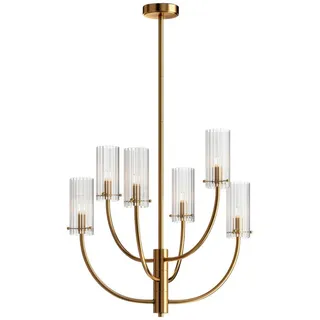 Maytoni Kronleuchter, Messing, Metall, Glas, 61x44.7x61 cm, Ce höhenverstellbar, Lampen & Leuchten, Innenbeleuchtung, Hängelampen