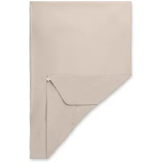 hauck Spannbettlaken 60x120 cm für Reisebettmatratzen, Baby Matratzenbezug Baumwolle Musselin, 60° C Maschinenwäsche, Babybettlaken mit Gummizug (Beige)