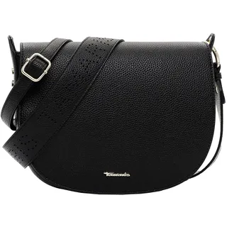 Umhängetasche TAMARIS "Umhängetasche TAS Kiri", Damen, Gr. B/H/T: 25cm x 20cm x 8cm 0, schwarz (schwarz 100), Polyurethan, Taschen Umhängetasche
