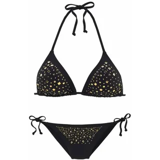 JETTE Triangel-Bikini Damen schwarz Gr.34 Cup A/B