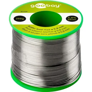goobay Profi-Lötzinn bleifrei, ø 0,8 mm, 250 g Lötzinn Lötgerät Zubehör