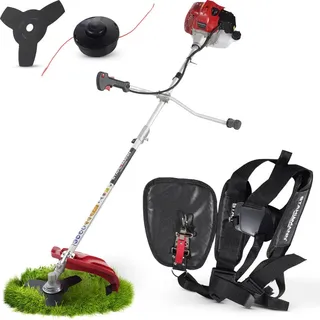 STAHLMANN Freischneider Benzin MS520 – Motorsense Benzin mit kraftvollem 2PS Motor, 42cm Schnittbreite, 1,3 Liter 2-Takt – Rasenkantenschneider und Rasentrimmer mit Tragegurt