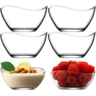 DMA-Z Dessertschalen Glas 6er-Set – 215 ml Bleifrei & Spülmaschinenfest Ideal für Pudding, Eis, Creme & Desserts