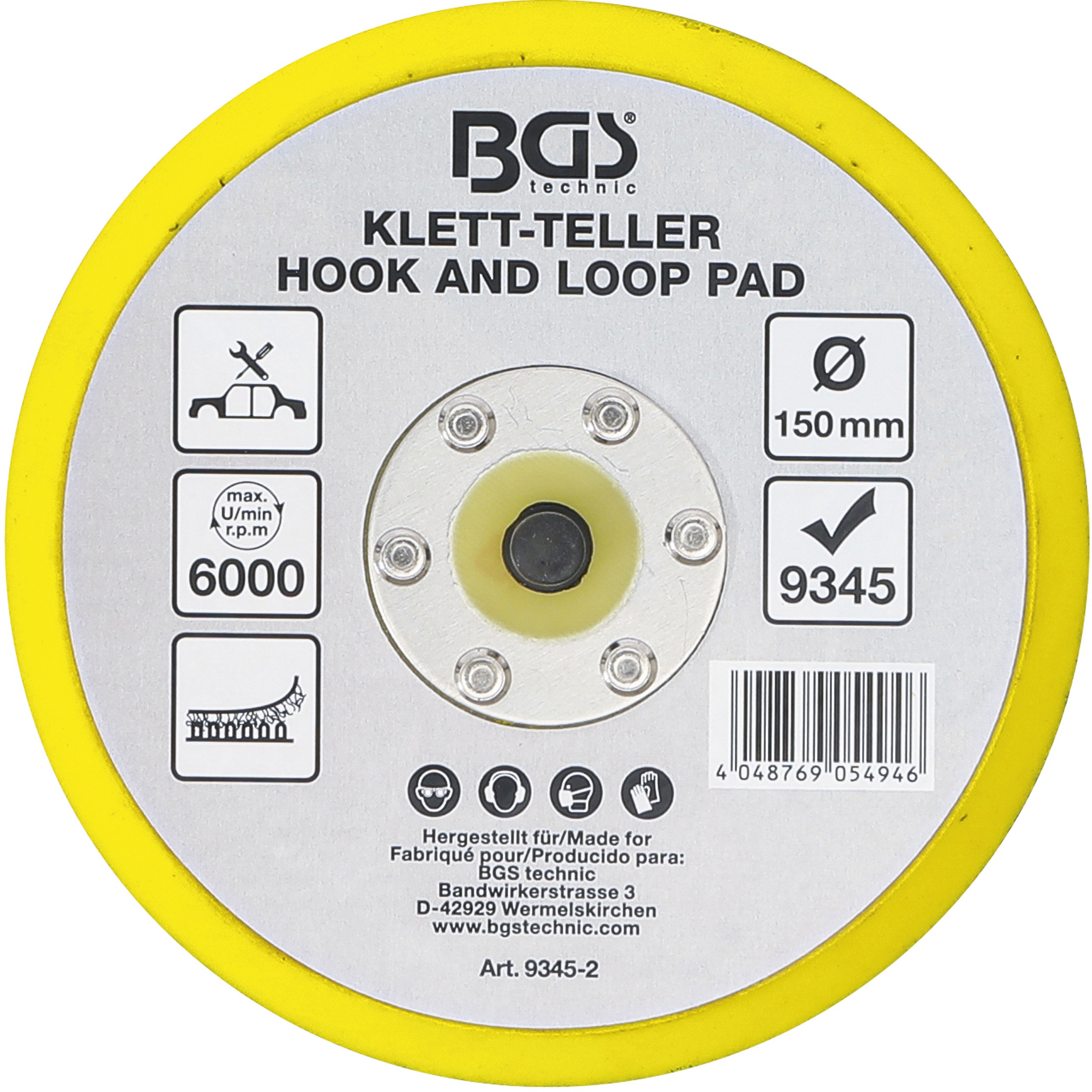 Bild von Klett-Teller für Art. 9345 Ø 150 mm