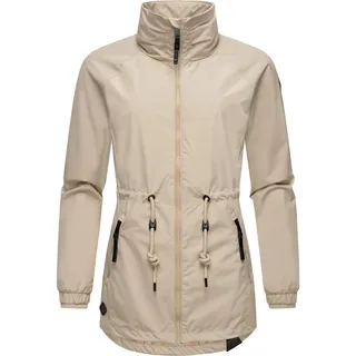 Ragwear Outdoorjacke »Übergangsjacke Tacy«, ohne Kapuze, wasserdichte Damen Übergangsjacke mit hohem Kragen, beige