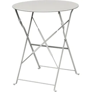 Bolero Runder Klappbarer Terrassentisch Stahl Grau 60Cm - Grau