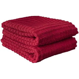 Ritz Royale Collection, Küchenhandtuch-Set, 100% gekämmte Frottee-Baumwolle, Sehr saugfähig, Übergroß, 71,1 x 45,7 cm, 2 Stück, Einfarbig, Paprika Rot