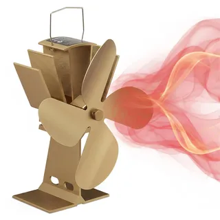 Relaxdays Ofenventilator Aluminium 24 x 14 cm Braun