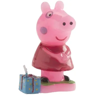 Dekora 346089 Kerze mit Peppa Pig Design, 7,5 cm