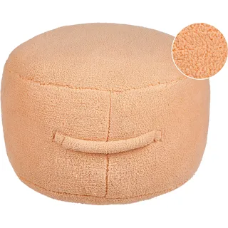 Beliani Pouf Hellbeige Adlana Polyester 50 x 30 x 50 cm Orange