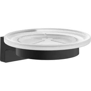 hansgrohe AddStoris S - Seifenschale, Seifenablage für Wandmontage, verdeckte Befestigung, Badezimmer Zubehör, Mattschwarz, 41766670