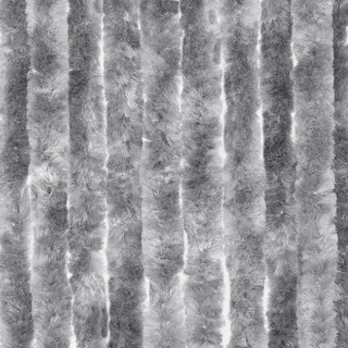 Moritz Flauschvorhang aus Chenille 100 x 200 cm grau Türvorhang als Fliegenschutz Insektenschutz für Camping Wohnwagen - Grau