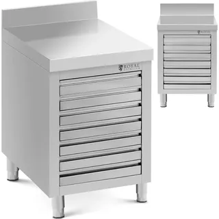 Catering Pizzateigschrank mit Rand 7 Schubladen 50 x 70 cm