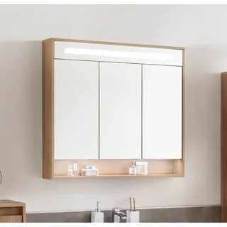 Fackelmann Spiegelschrank NATURA Asteiche 93,5 cm mit Softclose Türen