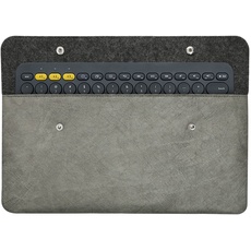 kwmobile Tastatur Tasche kompatibel mit Magic keyboard/Logitech K380 / MX Keys Mini - Keyboard Case Sleeve in Papier Optik - Hülle in Grau