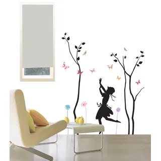 Ambiance-Live Wandtattoo Mädchen une Schmetterlinge