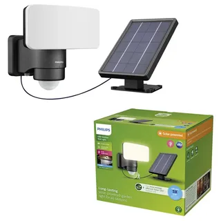 Philips LED Tylus 929004632401 Solar-Außenwandleuchte mit Bewegungsmelder LED 6W Schwarz