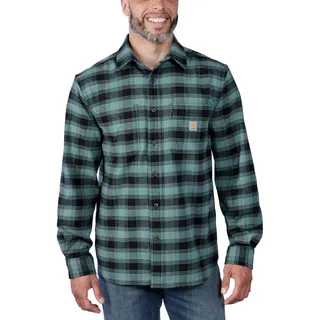 CARHARTT Flannel L/S Plaid Shirt Sea Pine