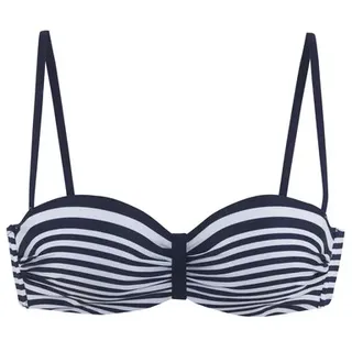 LASCANA Bügel-Bandeau-Bikini-Top Damen marine-weiß Gr.36 Cup C