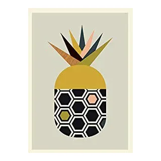 Wenig Design Haus 'Ananas' montiert Drucken,24 x 30 cm