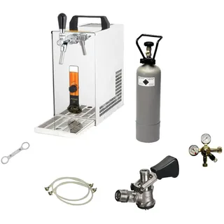 ich-zapfe Komplett Set - Zapfanlage, Bierzapfanlage, Bierkoffer, Durchlaufkühler PYGMY 25 LE, 1-leitig Trockenkühler, 30 Liter/h, Green Line, KeyKeg