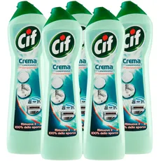 5 x Cif Reiniger in Creme mit Bleichmittel und Mikropartikeln - 5 Flaschen à 500 ml