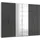 Drehtürenschrank Level 300 x 236 x 58 cm Weiß/Grau