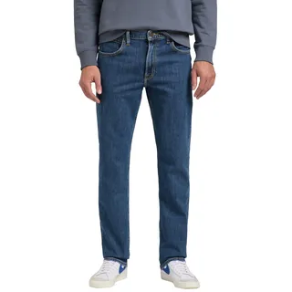 Lee Brooklyn Straight Herren Jeans, Mid Stonewash, 30W / 32L