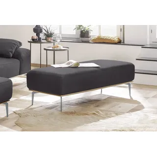 W.Schillig Polsterhocker run Flachgewebe 150 x 46 x 60 cm Grau