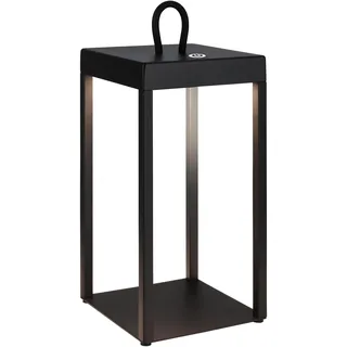 Briloner Laterne Kunststoff 13x13x31,5 cm Akku spritzwassergeschützt schwarz