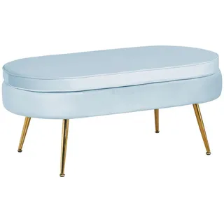 Clam oval hellgrau/gold