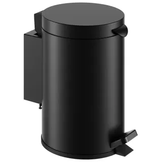 KEUCO PLAN Hygieneabfallbehälter, mit Deckel und Fußpedal, 14977370000, Farbe: Schwarz Matt