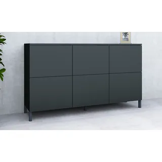 borchardt Möbel Haama 139 x 80 x 35 cm Schwarz